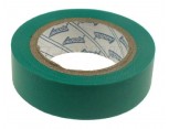 Elektroizolační páska samolepící PVC, 15mm x 10m, barva zelená﻿.