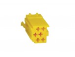 Plastový kryt mini ISO konektoru žlutý (6 pin)