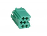 Plastový kryt mini ISO konektoru zelený (6 pin)