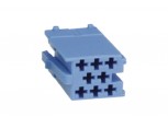 Plastový kryt mini ISO konektoru modrý (8 pinů) 