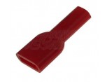 Kryt objímky jednopólový 2,8mm PVC rudá